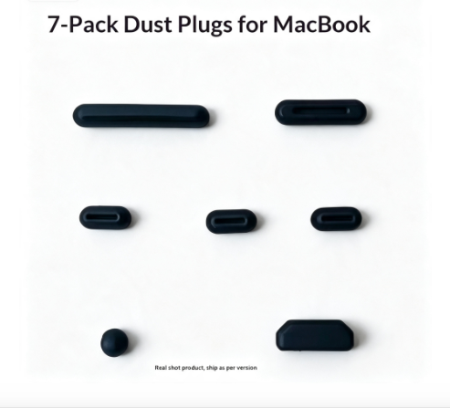 9PCS Dust Plug Cover Dirt Plug Cups Set for MacBook Pro 14/16 inch Air M3 M2 M1 A2779/A2442/A2780/A2485/A3113/A3114/A2681/A2941