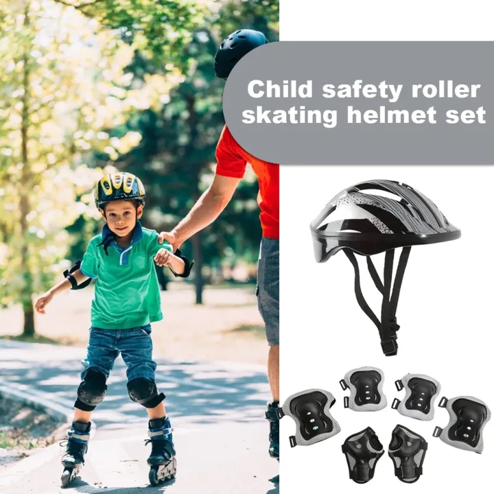 7Pcs%20Safety%20Skating%20Helmet%20Pad%20Set%20Adjustable%20Kids%20Skateboard%20Scooter%20Helmet%20Set%20Breathable%20for%20Skateboard/Bike/Skating/Cycling%20-%20Image%203