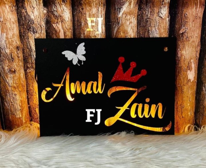 Customized name wall frame neon led Lights personalized name light decoration frame