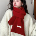 NEW 2025 Autumn And Winter  Korean Version Ing Style Solid Color Scarf Student Warm Knitted Versatile Couple Scarf. 