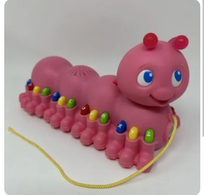 Leap Frog Pink Caterpillar Alphabet Learning Toy ABCs Colors Music Tested
