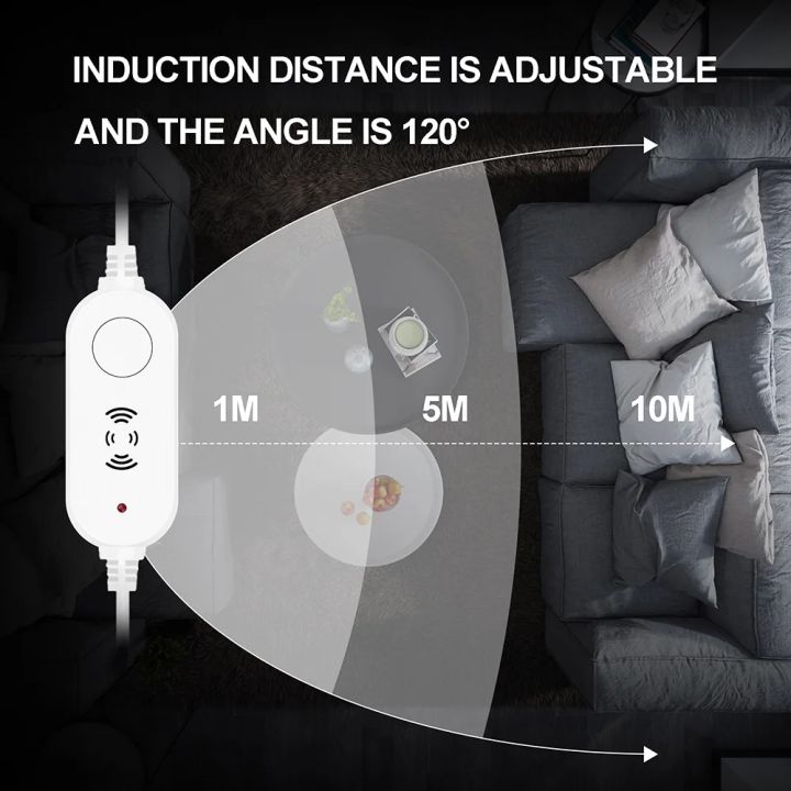 Tuya%20Wifi%2012V%20Flexible%20COB%20LED%20Strip%20Lights%20With%20Microwave/Motion%20Sensor%20Switch%20Dimmable%201/2m%20Roll%20320led/m%20Voice/APP%20Control%20-%20Image%202