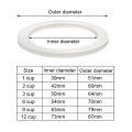 Coffee Rubber Rings Italian Moka Pot Flexible Washer Gasket Ring Coffeeware Replace For Cups Moka Pot Espresso Coffee Makers.