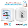 Tuya Smart WiFi Bluetooth Temperature Humidity Sensor Wireless Home Backlight Thermometer Hygrometer APP Remote Control Detector lightify. 