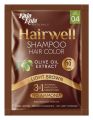 Hairwell Shampoo Hair Color (Light Brown) Sachet. 