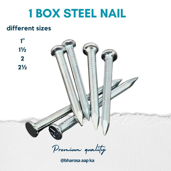 Steel nail premium quality available in 4 sizes 1 ,1½ ,2 ,2½ box ,nail ,Steel keel