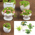 1/2Pcs Dollhouse Furniture 1:12 Accessories Mini Green Plant Bonsai Flower Pots. 