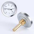 Hot Water Pipe Water-proof 0-120C Aluminum Thermometer Pipe Hot Water Heating 63mm Dial Temperature Gauge. 