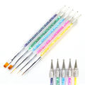 5Pc Nails Art Dotting Pen Acrylic Drawing Liner Supplies Brush Rhinestone Gems Picker UV Gel Painting Manicure Accessoires Tools. 