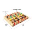 Traditional Colorful Foot Massager for Diabetic foot acupuncture Exercise Round Massage Roller Stress Relief Wooden Roller Footmassager Reflexology Foot Massage Relax. 