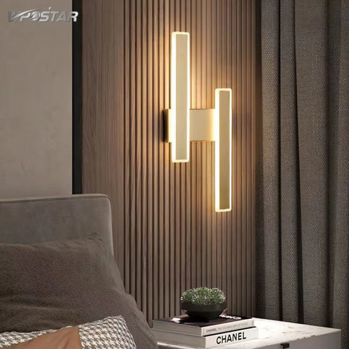 Nordic Led Wall Light Modern Indoor Wall Lamp Bedroom Beckground Wall ...