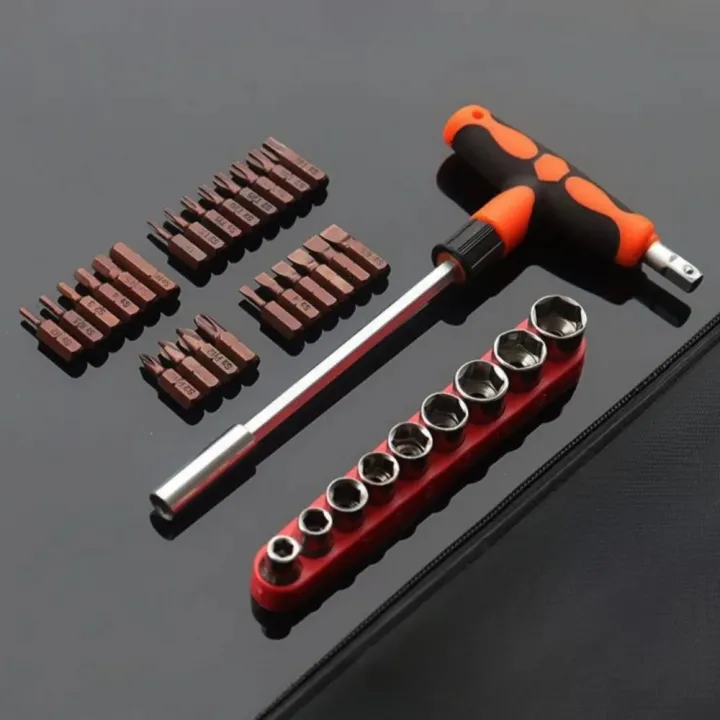 Screwdriver%20Set%20with%20T-shape%20Cross%20and%20Straight%20Slot%20Hexagon%20and%20Plum-shaped%20Heads%20Plus%20Socket%20Set%20for%20DIY%20Lovers%20Maintenance%20-%20Image%203