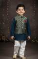 Party panjabi set for baby boys - three piece panjabi / kurta set for kids. 