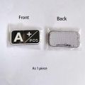 5*2.5CM 3D Blood Group Badge Patch A+ B+ AB+ O+ A- B- AB- O- PVC Rubber Emblems,Military Tactical Badges Patches Hook And Loop. 