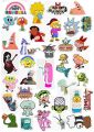 Funny meme Cartoon Sticker Sheets A5 Uncut, sponge Bob, hilarious , journaling. 
