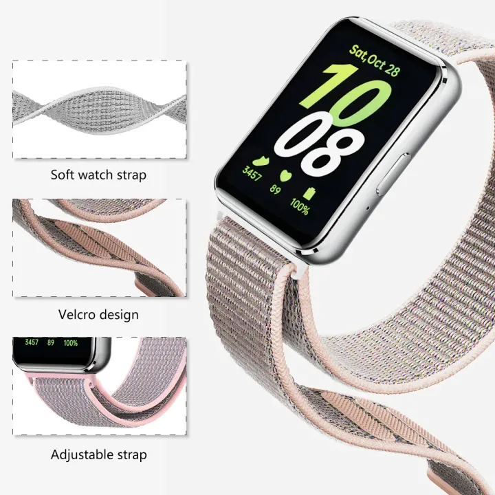 Nylon%20Loop%20Strap%20for%20Samsung%20Galaxy%20Fit%203%20Adjustable%20Elastic%20Bracelet%20Watchband%20for%20IWatch%20Samsung%20Galaxy%20Fit3%20Band%20Accessories%20-%20Image%205