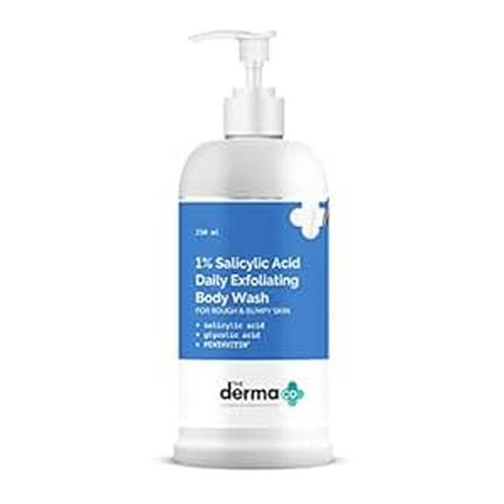 The Derma Co 1% Salicylic Acid Exfoliating Body Wash | Gently Cleanses & Exfoliates | Hydrating Body Cleanser | 8.45 Fl Oz/250ml