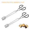 Barbecue Scissor Tongs Grilled Food Tong BBQ Tools Long Handle Scissor BBQ Bread Roast Clip Kitchen Baking Tongs BBQ Accessories.