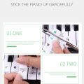 Transparent Piano Keyboard Stickers 49/54/61/88 Key Detachable Music Decal Notes Electronic Piano Piano Spectrum Sticker Symbol. 