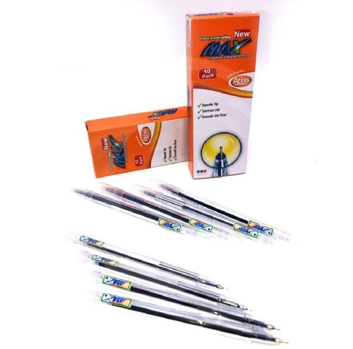 MAX%20Ball%20Point%20Pen%20by%20Atlas%20-%20Box%20of%2010%20Pens%20-%200.7mm%20Needle%20Tip%20-%20Crystal%20Body%20-%20Smooth%20Writing%20-%20Blue,%20Red,%20Black%20-%20Made%20in%20Sri%20Lanka%20-%20Image%205
