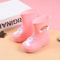 Fufu shop kids rain shoes cute fashion unicorn boots non-slip sole shoes. 