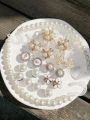 20 white camellias, ABS pearl chain DIY detachable shoe accessories, suitable for women sandals, slippers, beach bag multi-funct. 
