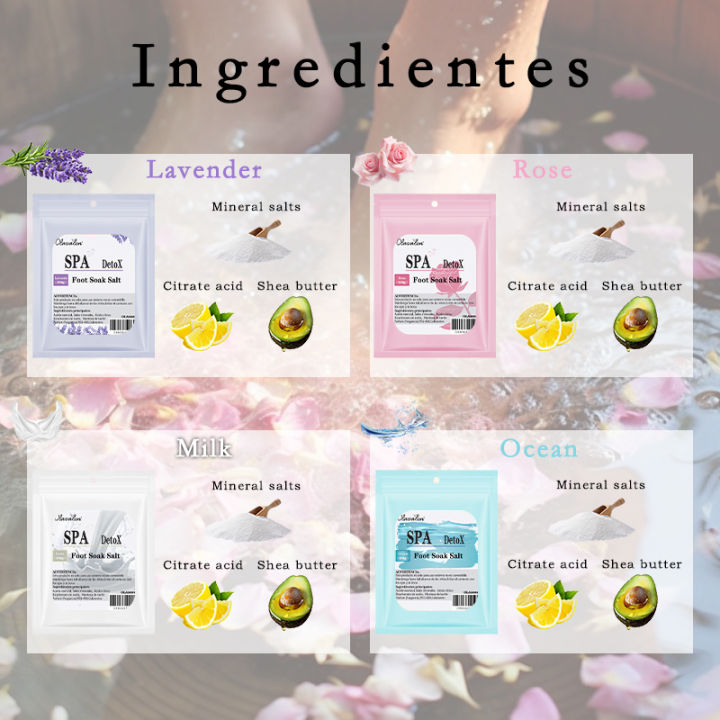 30g%20rose%20lavender%20foot%20bath%20salt%20foot%20care%20SPA%20softening%20soaking%20relaxation%20nourishing%20foot%20therapy%20exfoliation%20home%20freshfeet%20-%20Image%202