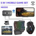 M1 PRO 5 in 1 RGB Mobile Game Keyboard Mouse Combo Pack MK500. 