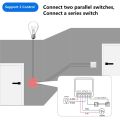 Tuya Mini 16A WiFi Switch Smart Life App 2 Way Control Smart Home Automation Module Interruptor Work for Alexa Google Home. 