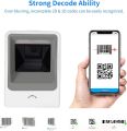Hands-Free 2D 1D Barcode Scanner, Alacrity QR Omnidirectional Barcode Scanner, Capture Barcodes from Cell Phone Screen, White. 