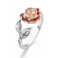 Vintage Elegant Silver Color Rose Flower Rings for Women Girls 2025 New Wedding Party Jewelry Accessories Anniversary Gifts. 
