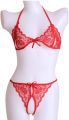 Exotic Hot Bikini Set For Honeymoon Exclusive And Premium Transparent Sexually attractive Red colour Nighty. 