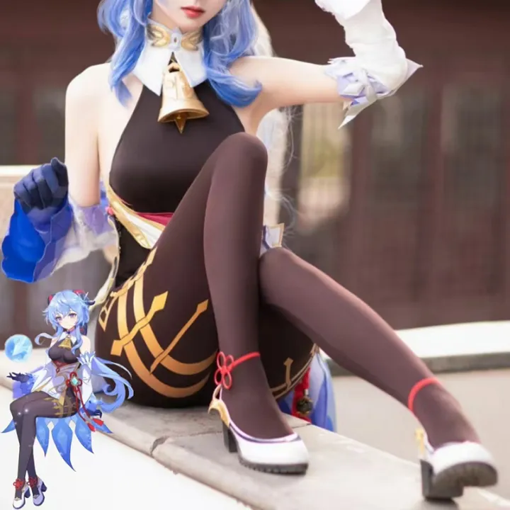 Genshin%20Impact%20Ganyu%20Cosplay%20Pantyhose%20Anime%20Matching%20Printing%20Decoration%20Stockings%20Role%20Play%20Socks%20Halloween%20Costumes%20Long%20sock%20-%20Image%203