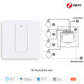 MOES ZigBee Smart Light Switch Tuya Neutral Wire Optional | Magnetic Relay | App/Voice Control | Works with Alexa &  Home lightify. 