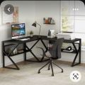 office working table,computer and study table & home desk,l shape table,size,4ft×4ft,2ft width,2.5ft height,. 