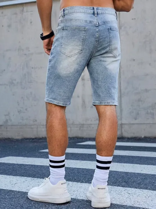 Shorts%20Pants%20Jeans%20Men%20Clothing%20Trousers%20Denim%20,%202026%20Summer%20Men's%20Light%20Blue%20Ripped%20Denim%20Shorts,%20Distressed%20Straight%20Fit%20Knee%20-%20Image%202