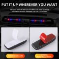 Solar Power Warning Light for Car Motorcycles LED Flashlight Indicator In-Night Caution Strobe Warning Light Running Lamp. 