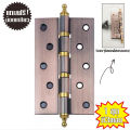 Thick steel window door hinge genuine stainless steel hinge-black steel size 4x3 inch set of 3. 