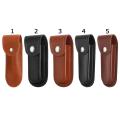 High Quality Leather Sheath Holder Knife Sheath Holster Camp Outdoor Carry Belt Loop Case Fold Knife Tool Flashlight Case. 