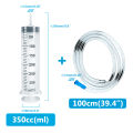 50ml 100ml 150ml 200ml 250ml 350ml 550ml Large Capacity Syringe Reusable Plastic Pump Nutrient Measuring Syringe With 100cm Hose. 