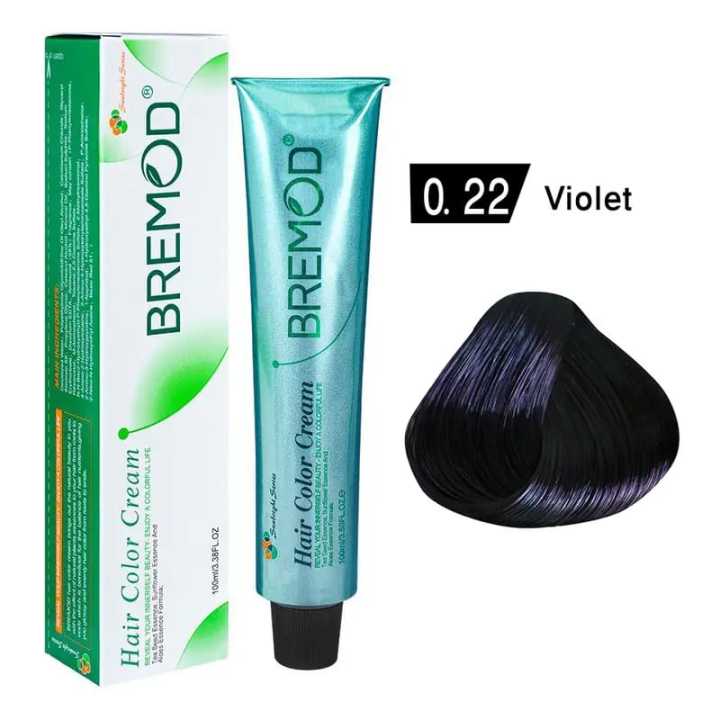Bremod Hair Color 0.22 Violet 100 ml tube and developer 100ml