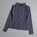 New yoga wear ladies coat round high elastic loose exercise yoga fitness long sleeve stand-up collar  yoga tops. 