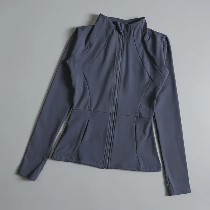New%20yoga%20wear%20ladies%20coat%20round%20high%20elastic%20loose%20exercise%20yoga%20fitness%20long%20sleeve%20stand-up%20collar%20%20yoga%20tops%20-%20Image%206