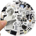 Vintage Black & White Fashion Style Stickers of  61pcs Vinyl Decal Merchandise Laptop Stickers for Laptops, Computers. 