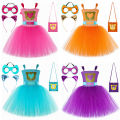 Super Kitty Costumes for Girls Super Cat Tutu Dress for Kids Christmas Halloween Outfits Children Animal Clothes with Eyes Patch.