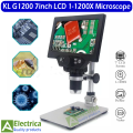 KL G1200 1-1200X Microscope Digital Portable 7" LCD Video Microscope 12MP for Soldering Electronic PCB Inspection Continuous Zoom by Electrica. 
