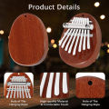 Portable Solid Wood 8 Key Mini Kalimba exquisite Finger Thumb Piano Musical good accessory Pendant Christmas Gift. 