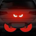 2pcs/Set Reflective Car Stickers - Improve Your Vehicle's Visibility and Safety with Devil Eye Stickers!. 