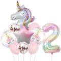 Rainbow Unicorn Balloon 40Inch Foil Balloon Unicorn Theme Suitable for Birthday Shower Party Balloon Supplies. 