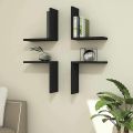 L shaped Liven Wall Shleves (set of 4) wall decoration shelves floating cmshelves display rack home tier office decorater. 